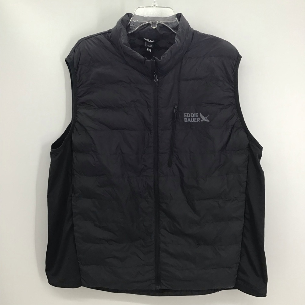 Eddie Bauer Men’s 550 Down Puffer Vest Full Zip-Up Lightweight Black Size XXL